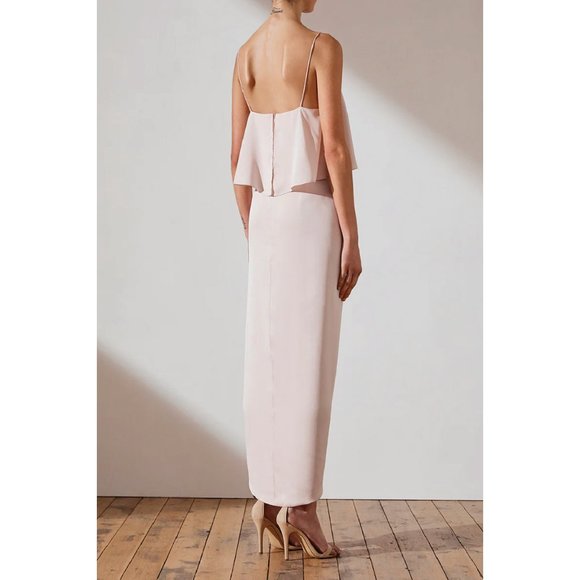 Shona Joy Luxe Cocktail Frill Dress in Porcelain Size 2 - Picture 5 of 13